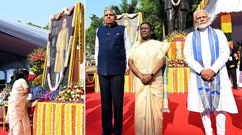 अंबेडकर जयंती आज: प्रेरणा स्थल पर एकत्र हुए कई प्रमुख नेता, श्रद्धांजलि अर्पित की