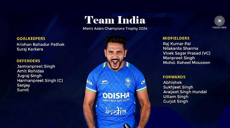 एशियन चैंपियंस ट्रॉफी: भारतीय पुरुष हॉकी टीम चीन के हुलुनबुइर को रवाना